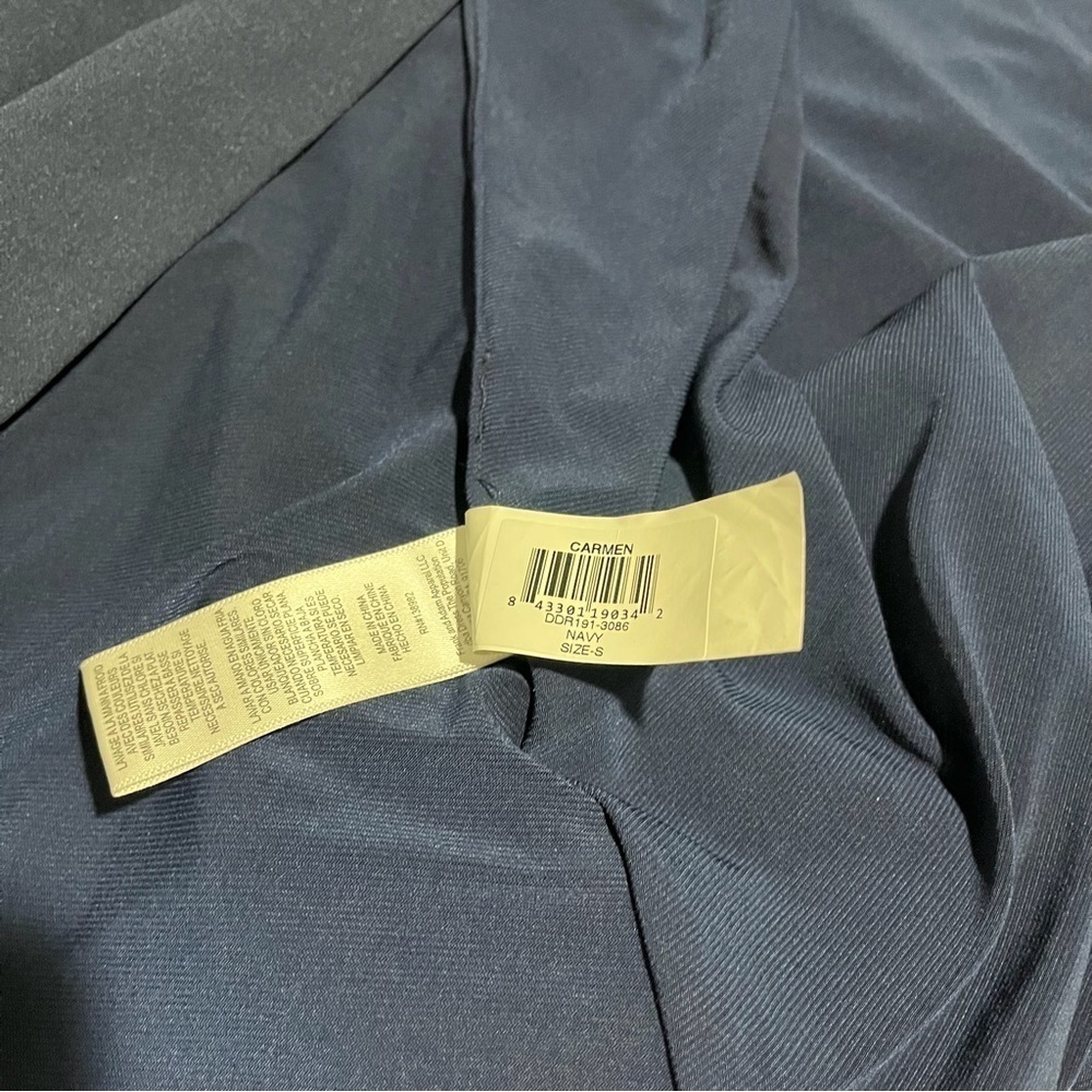 Dress The Population Carmen Dress Blue Size Small Curve Hugging Trumpet Gown - Picture 12 of 12